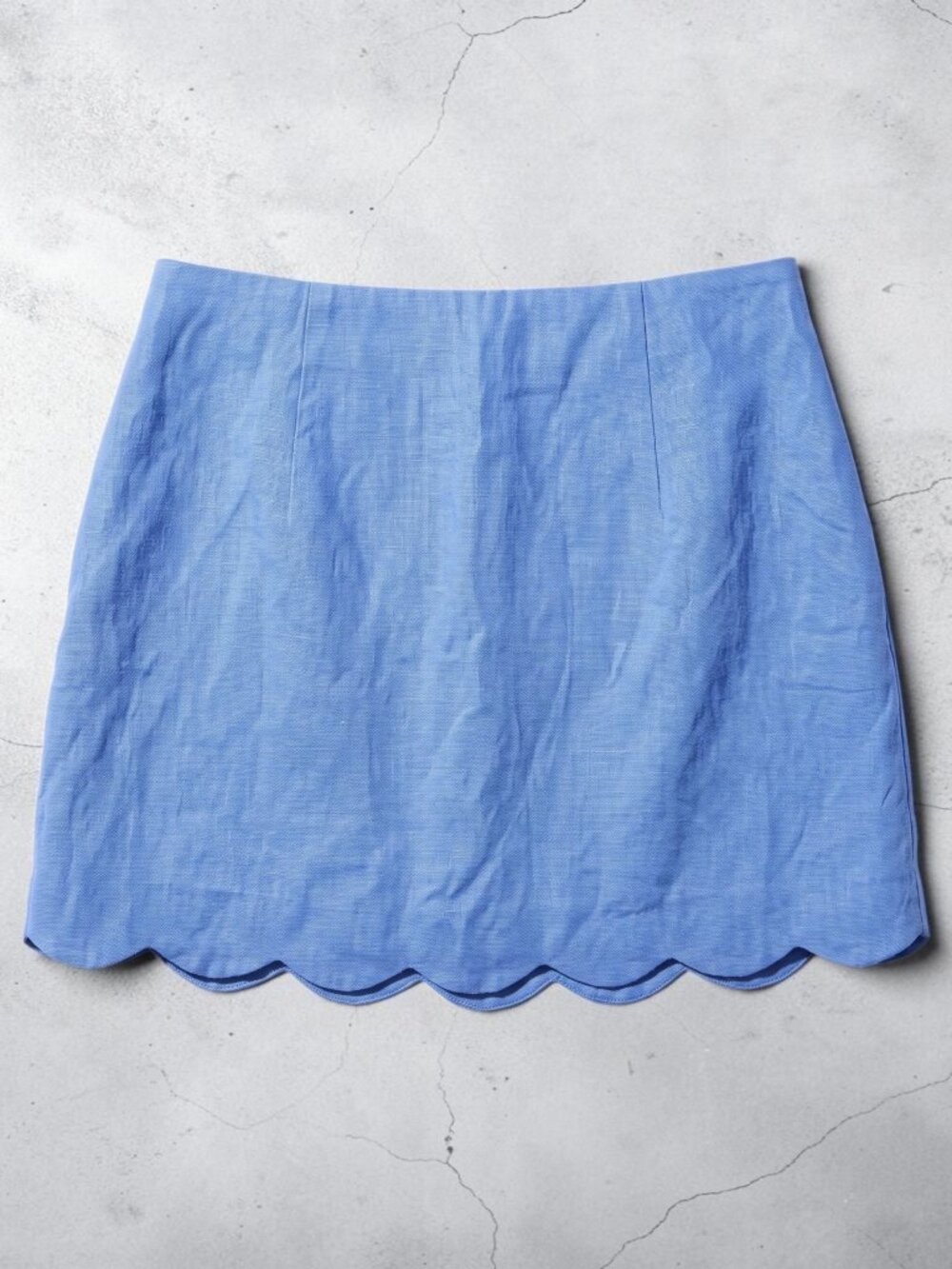 The A&F Scarlett Linen Scallop Hem Mini Skort Size Medium NWT